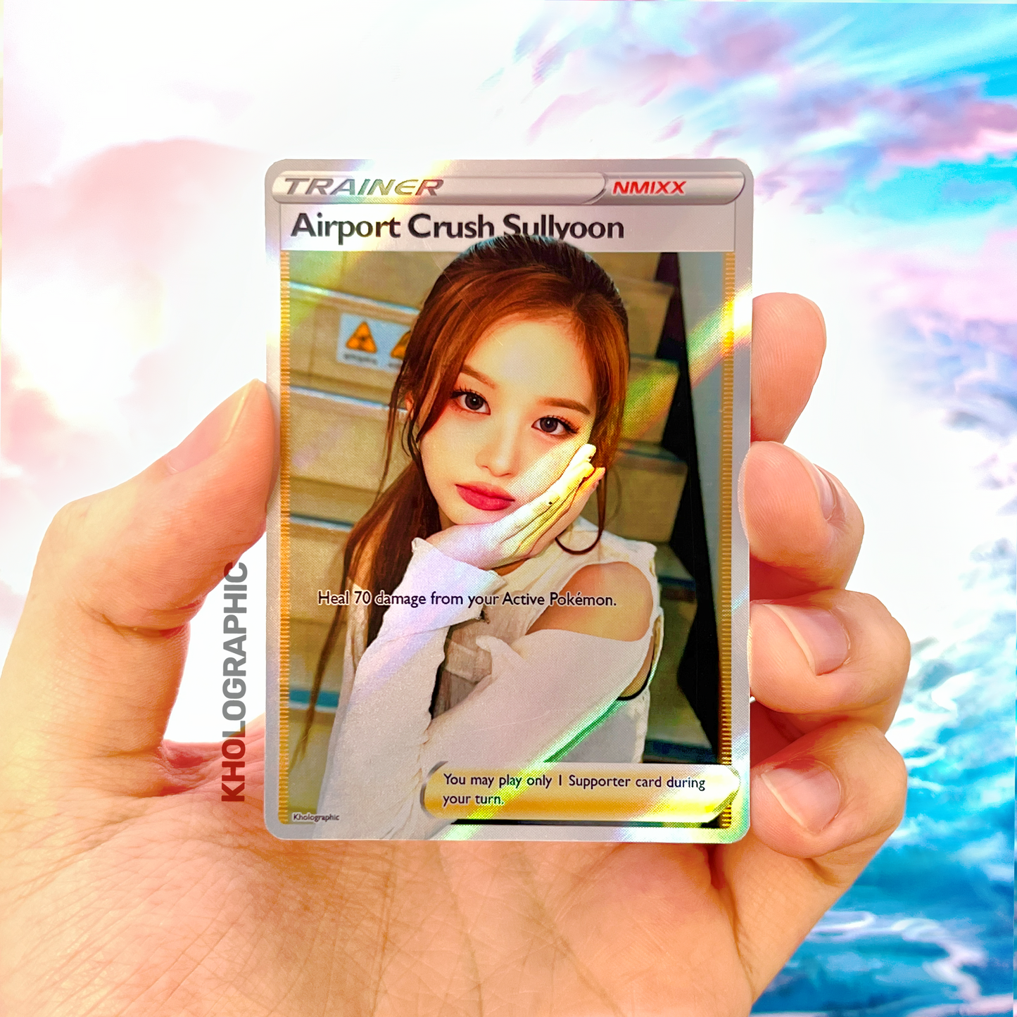 NMIXX Sullyoon Trainer Holographic Cards