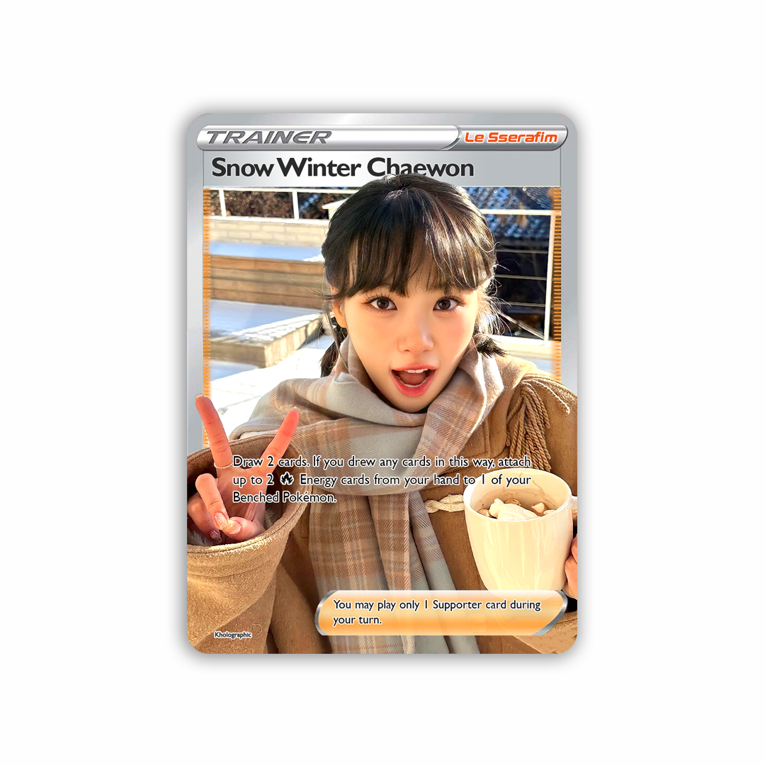Snow Winter Chaewon Trainer Holographic Card
