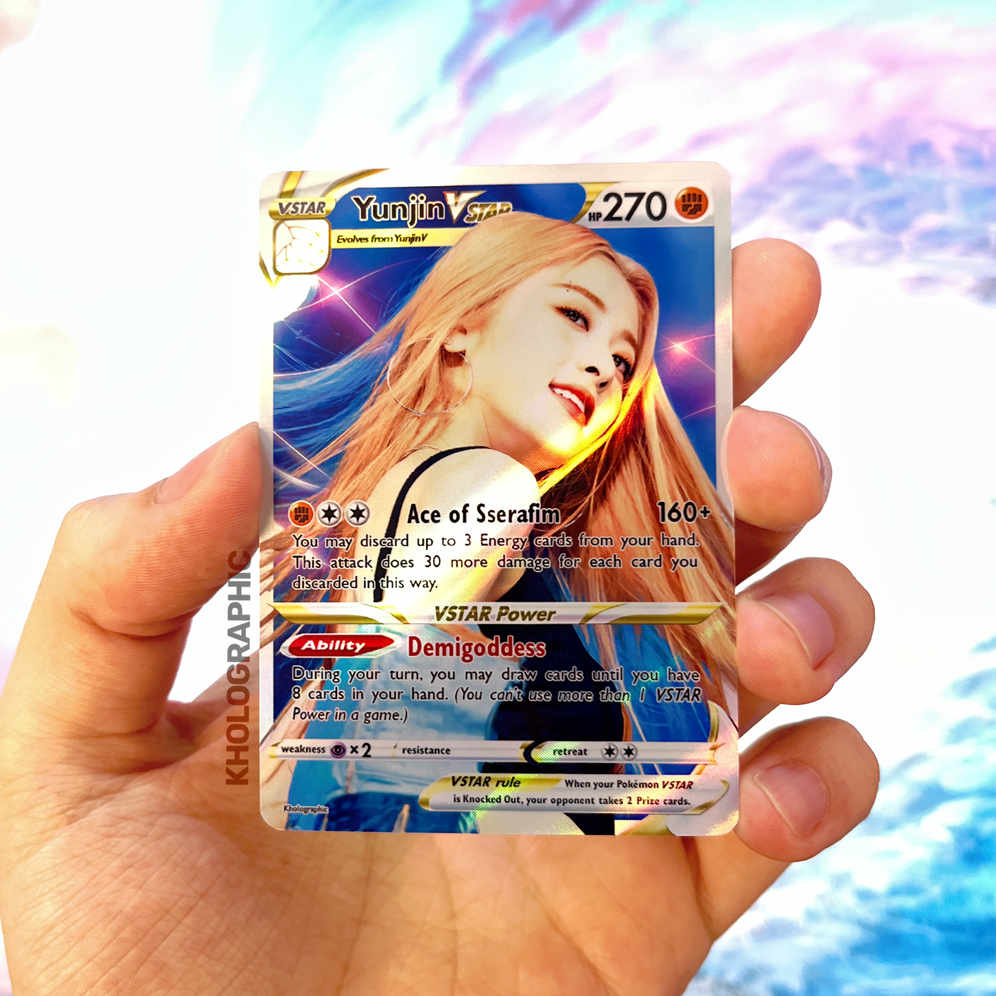 Le Sserafim Yunjin VSTAR Holographic Card
