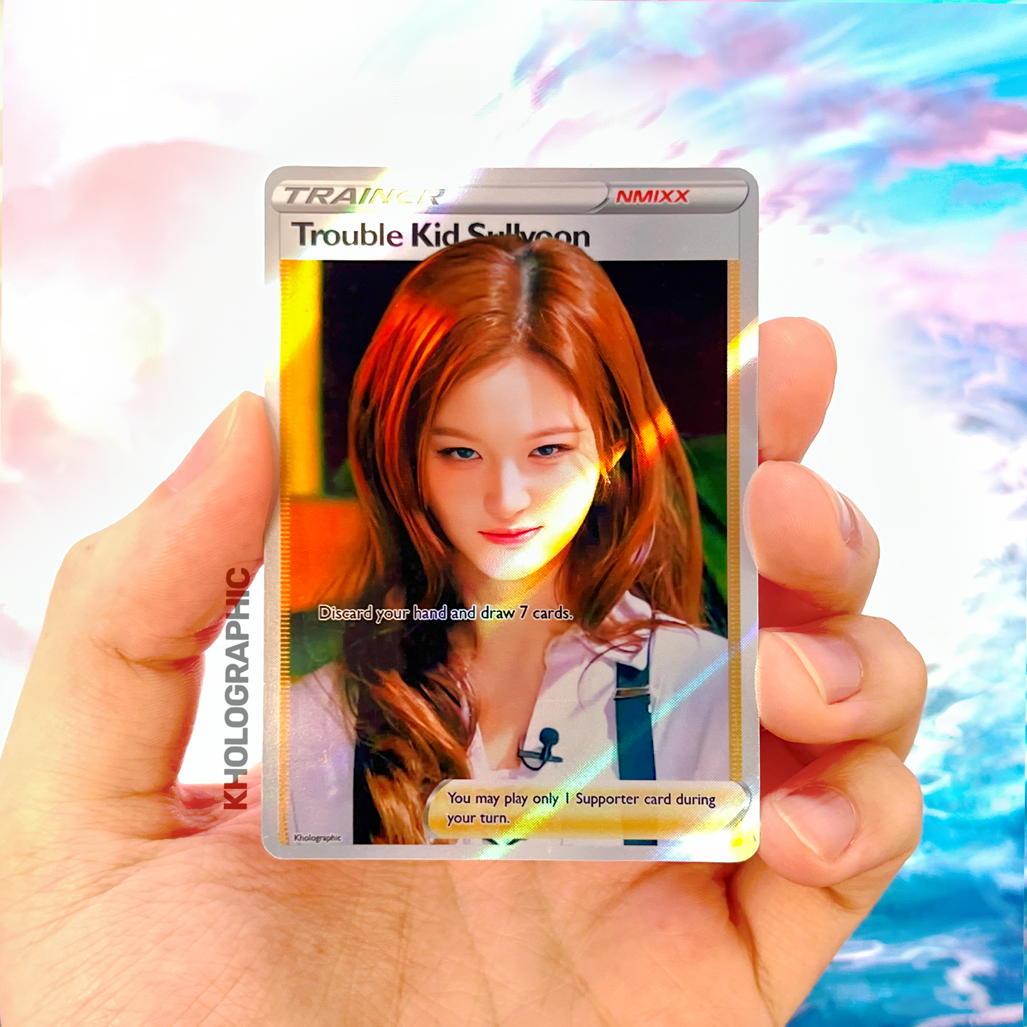 NMIXX Sullyoon Trainer Holographic Cards