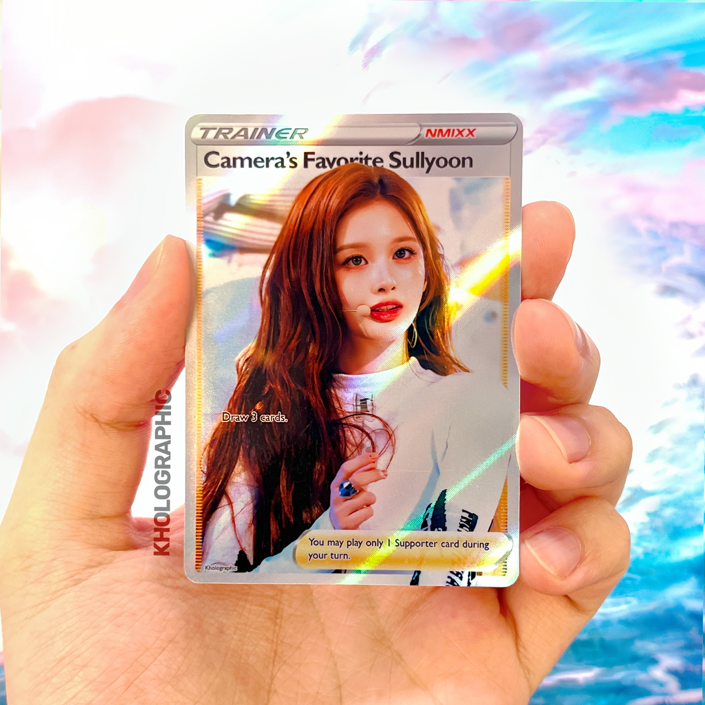 NMIXX Sullyoon Trainer Holographic Cards