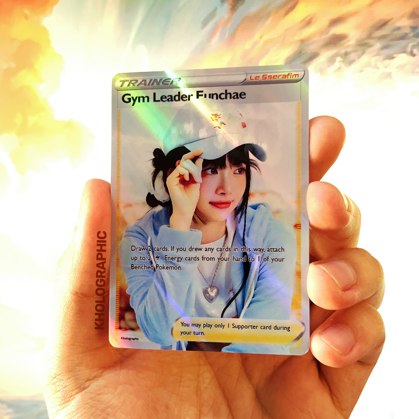 Le Sserafim Eunchae Trainer Holographic Cards