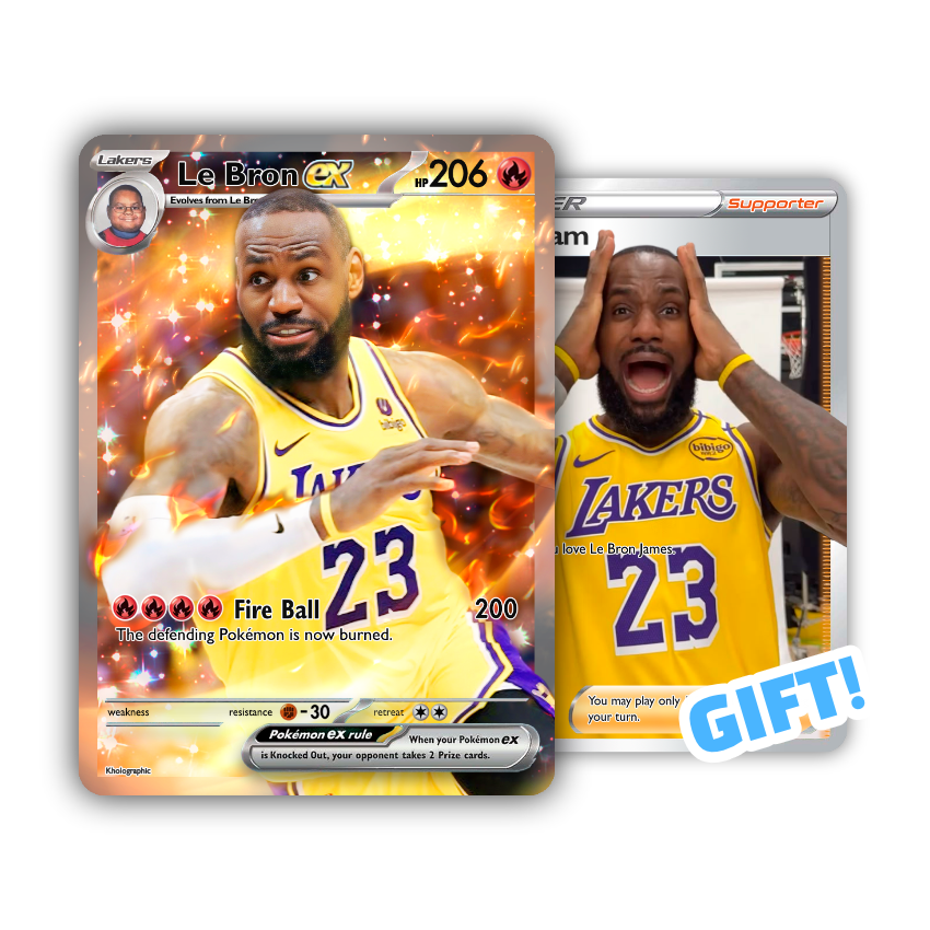 Le Bron James EX + Trainer Holographic Cards