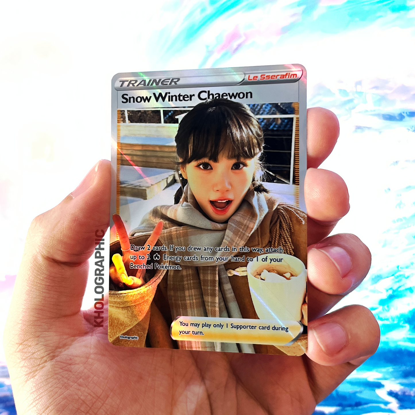 Snow Winter Chaewon Trainer Holographic Card