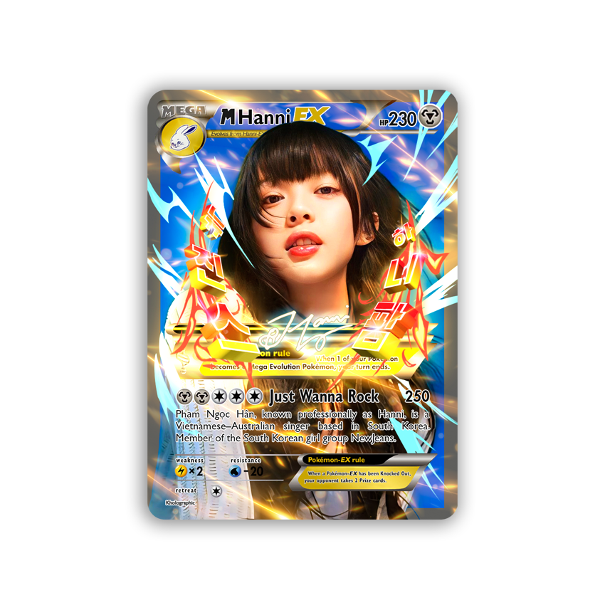 Newjeans MEGA Hanni EX Holographic Card – Kholographic