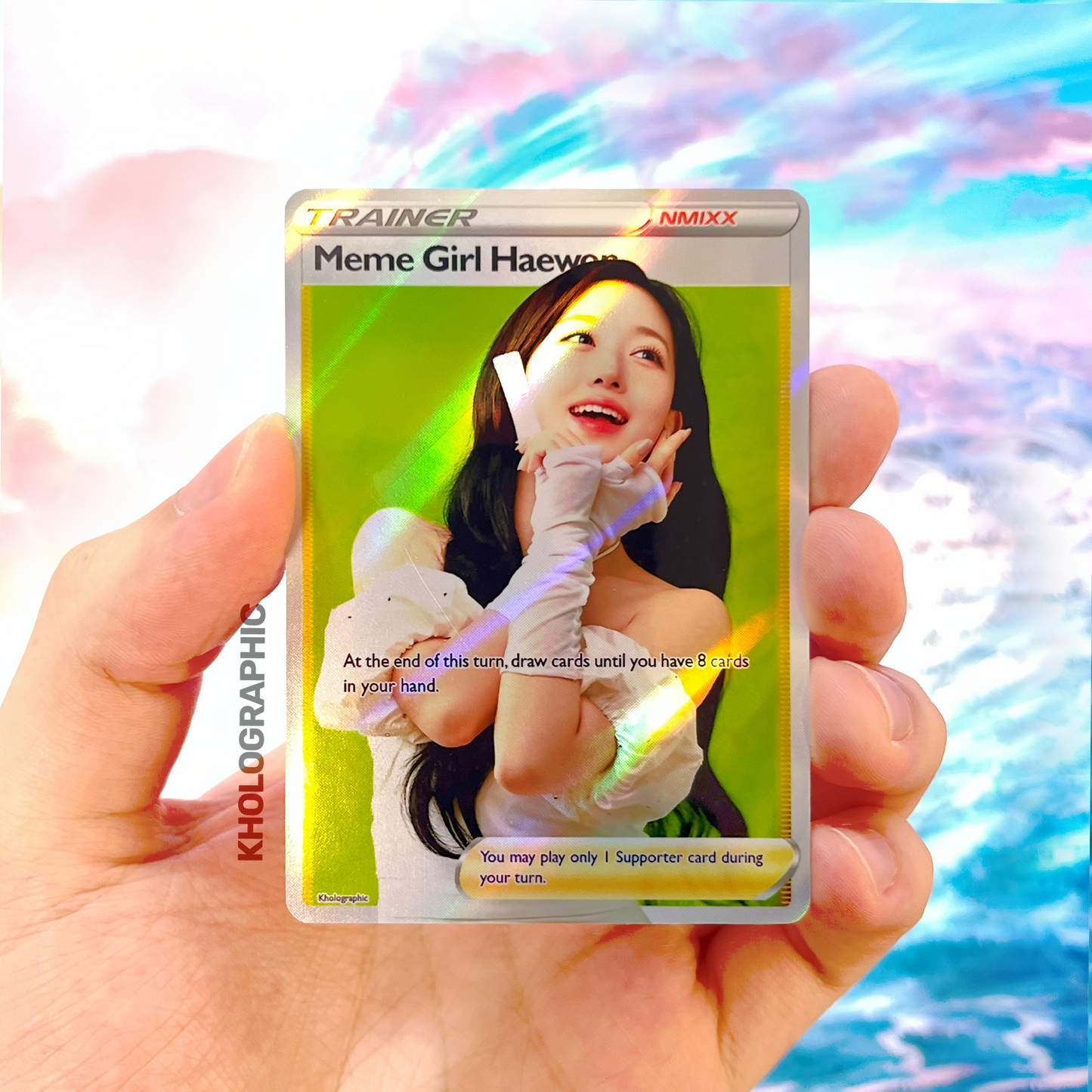 NMIXX Haewon Trainer Holographic Cards