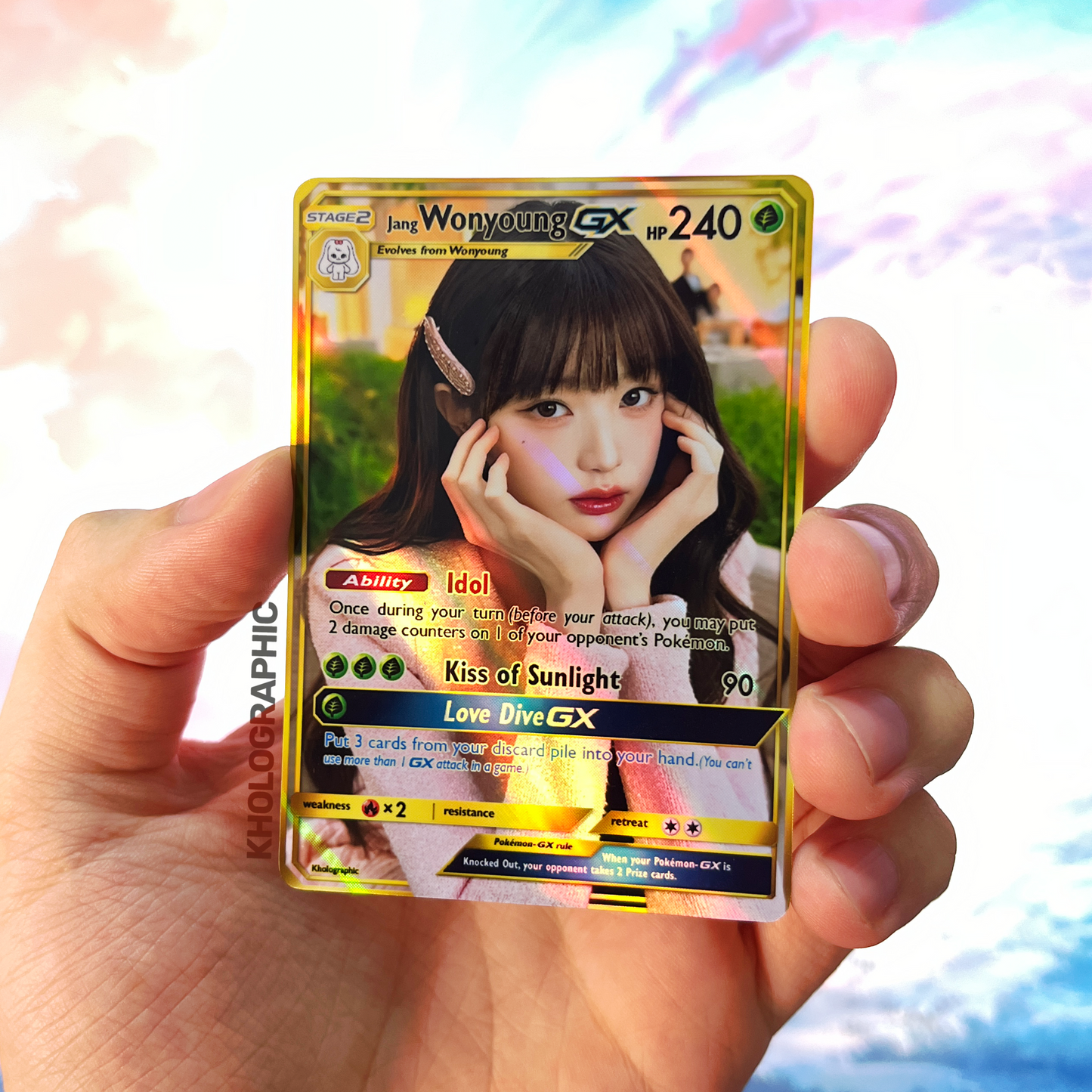 IVE Wonyoung GX Gold Holographic Cards