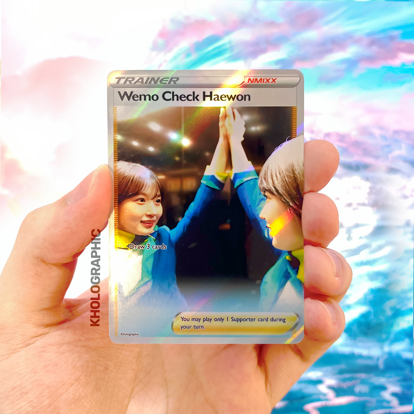NMIXX Haewon Trainer Holographic Cards