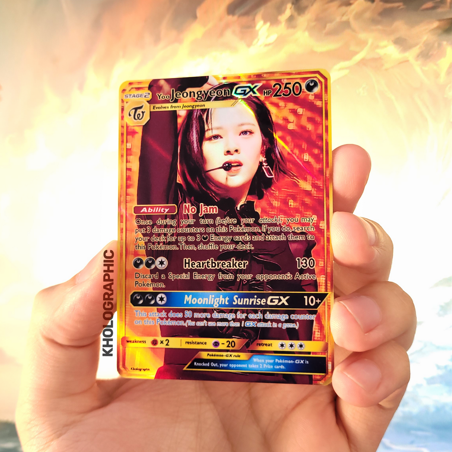 Twice Jeongyeon GX Gold Holographic Cards