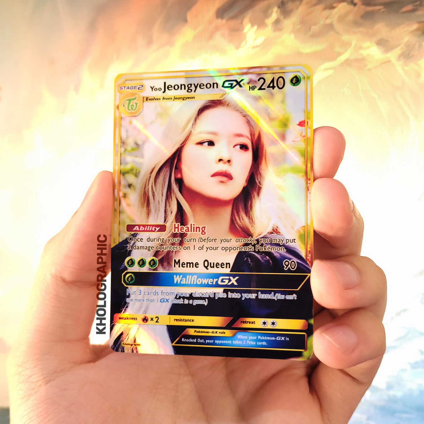 Twice Jeongyeon GX Gold Holographic Cards