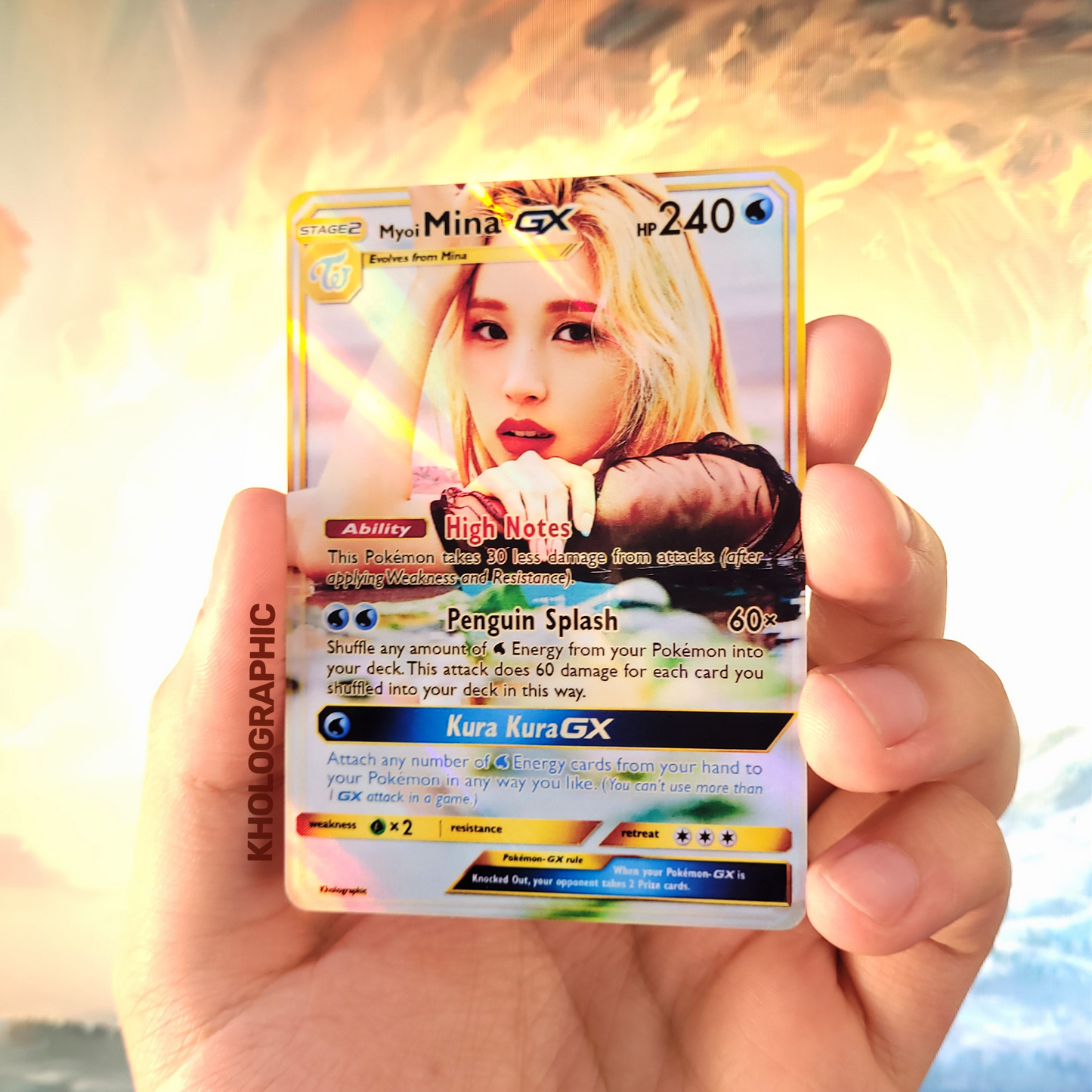Twice Mina GX Gold Holographic Cards