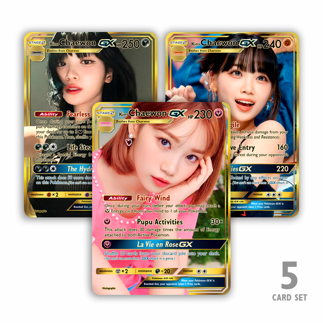 Le Sserafim Chaewon GX Gold Holographic Cards