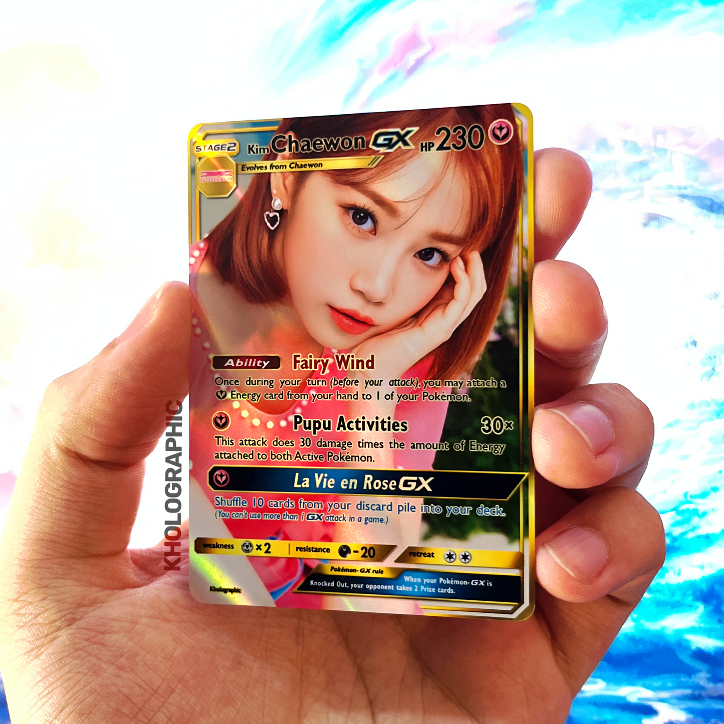 Le Sserafim Chaewon GX Gold Holographic Cards