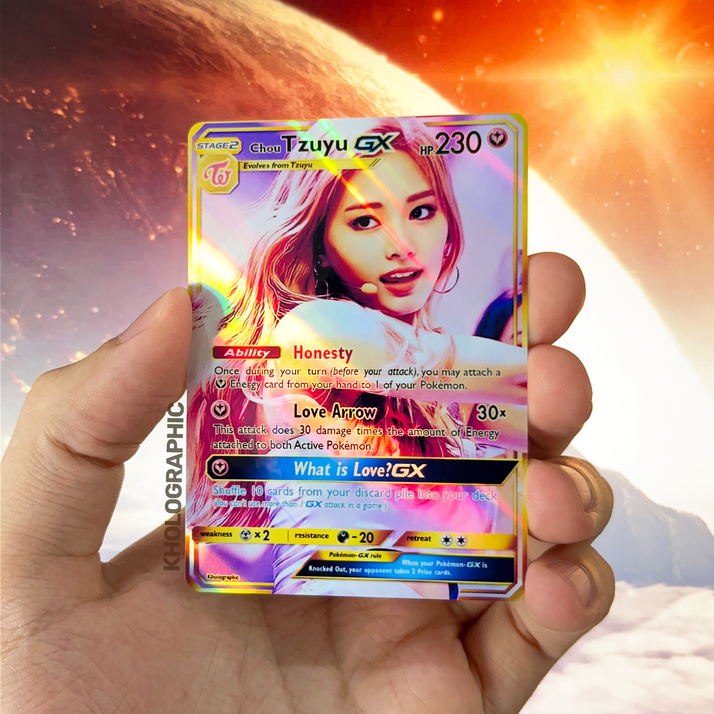 Twice Tzuyu GX Gold Holographic Cards