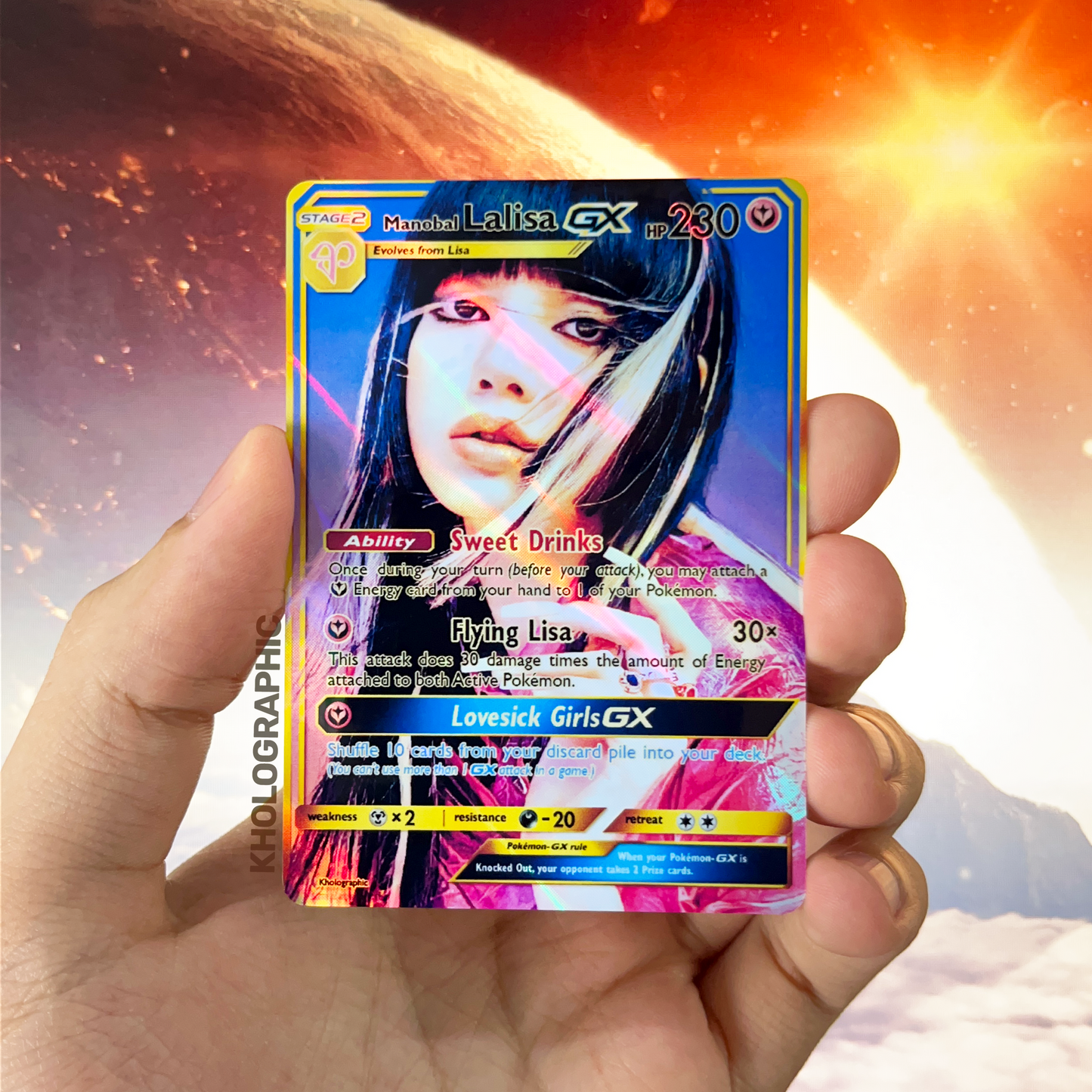 Blackpink Lisa GX Gold Holographic Cards
