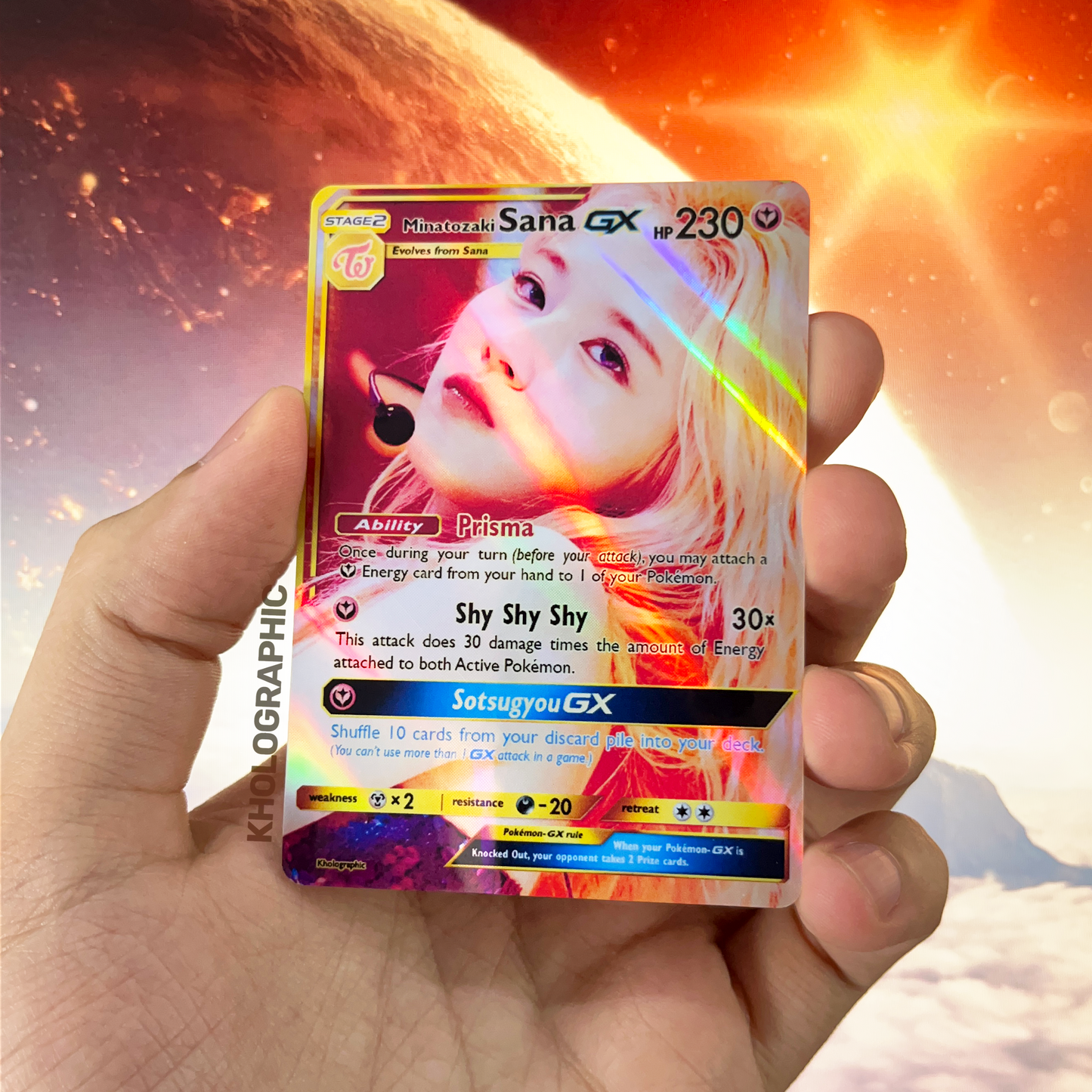 Twice Sana GX Gold Holographic Cards