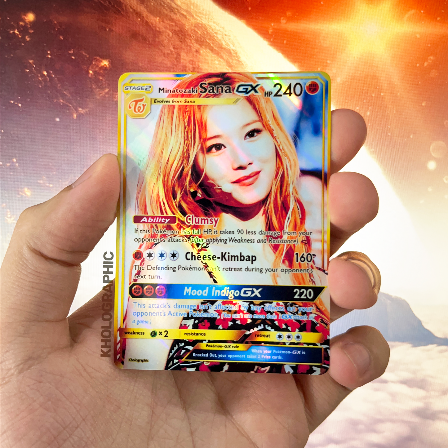 Twice Sana GX Gold Holographic Cards