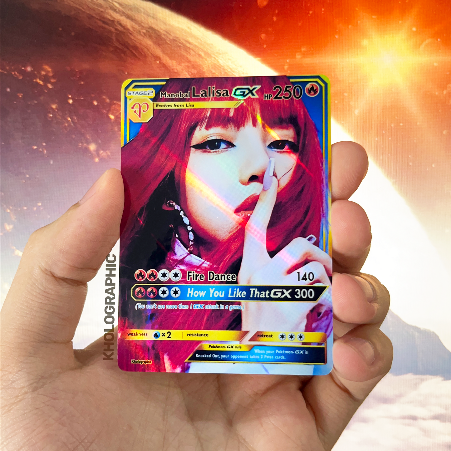 Blackpink Lisa GX Gold Holographic Cards