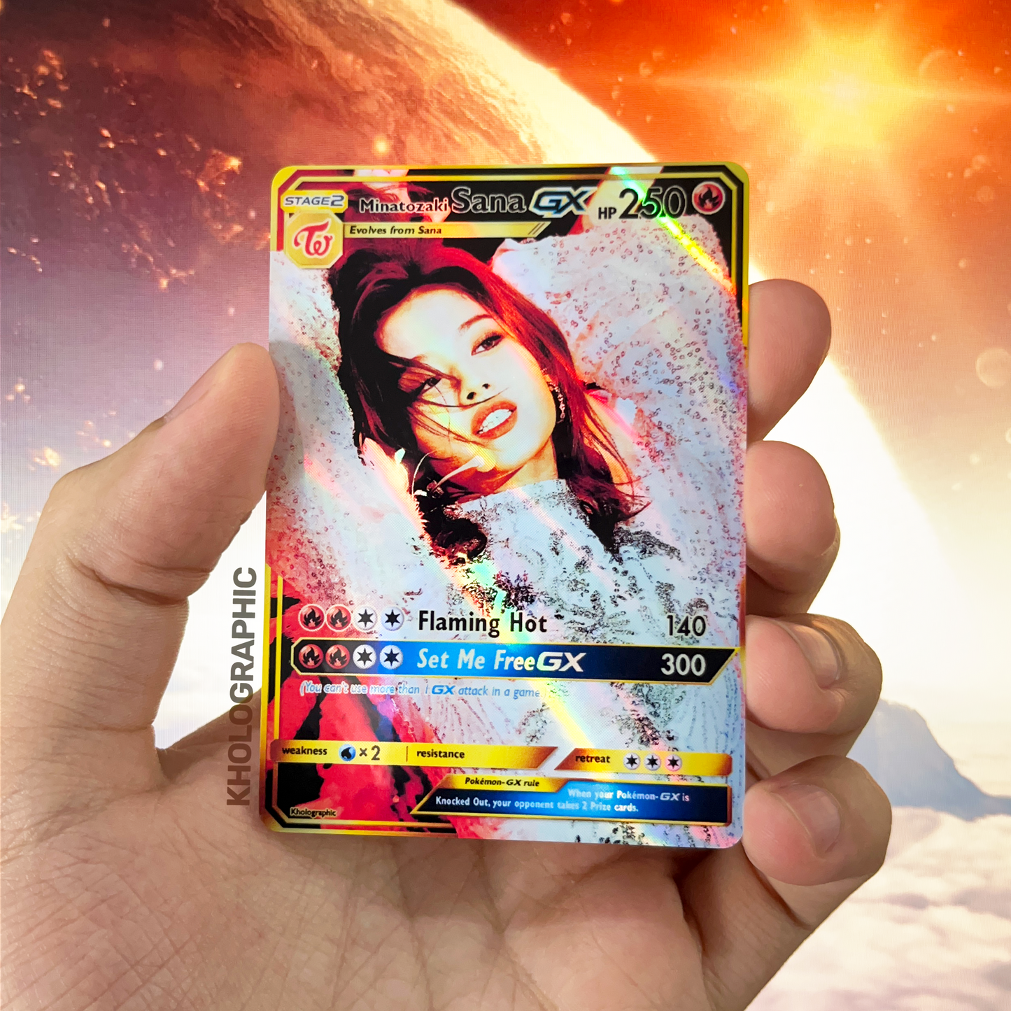 Twice Sana GX Gold Holographic Cards