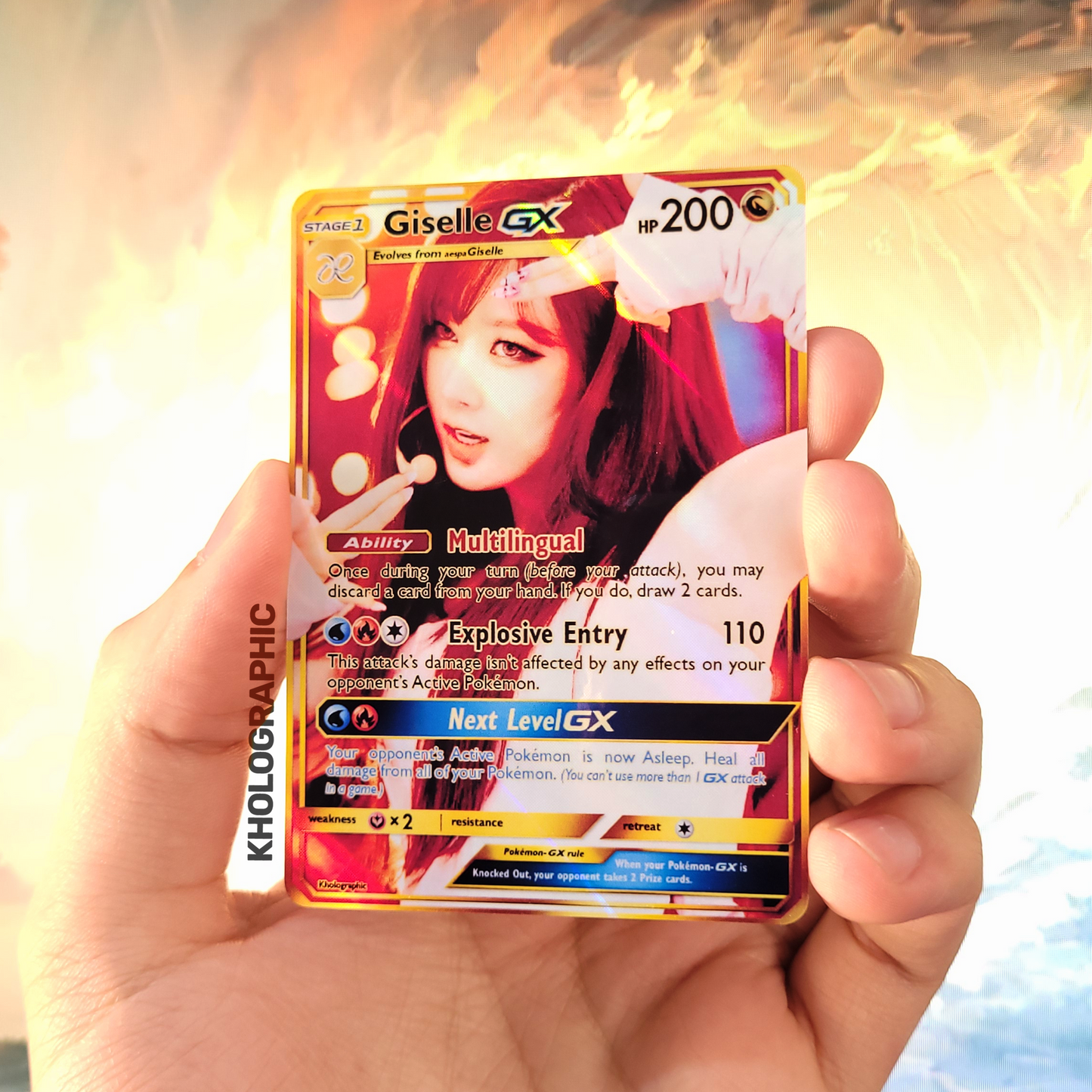 Aespa GX Gold Holographic Cards