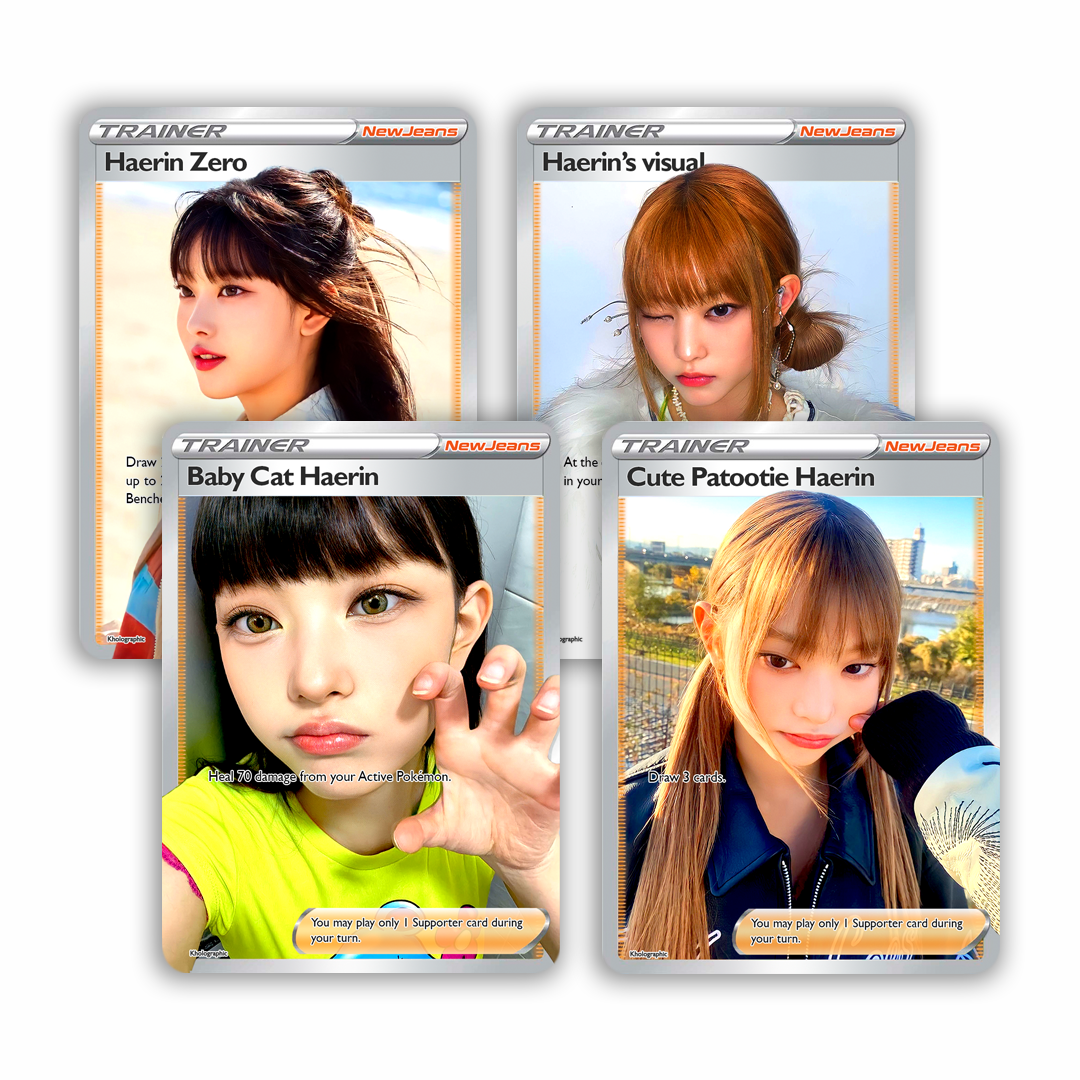 NewJeans Haerin Trainer Holographic Cards – Kholographic NewJeans Haerin Trainer Holographic Cards – Kholographic
