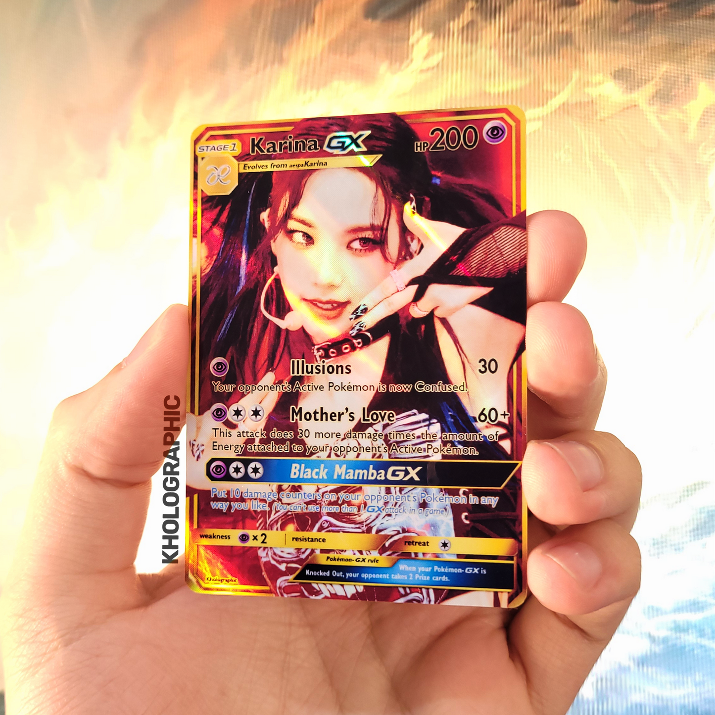 Aespa GX Gold Holographic Cards