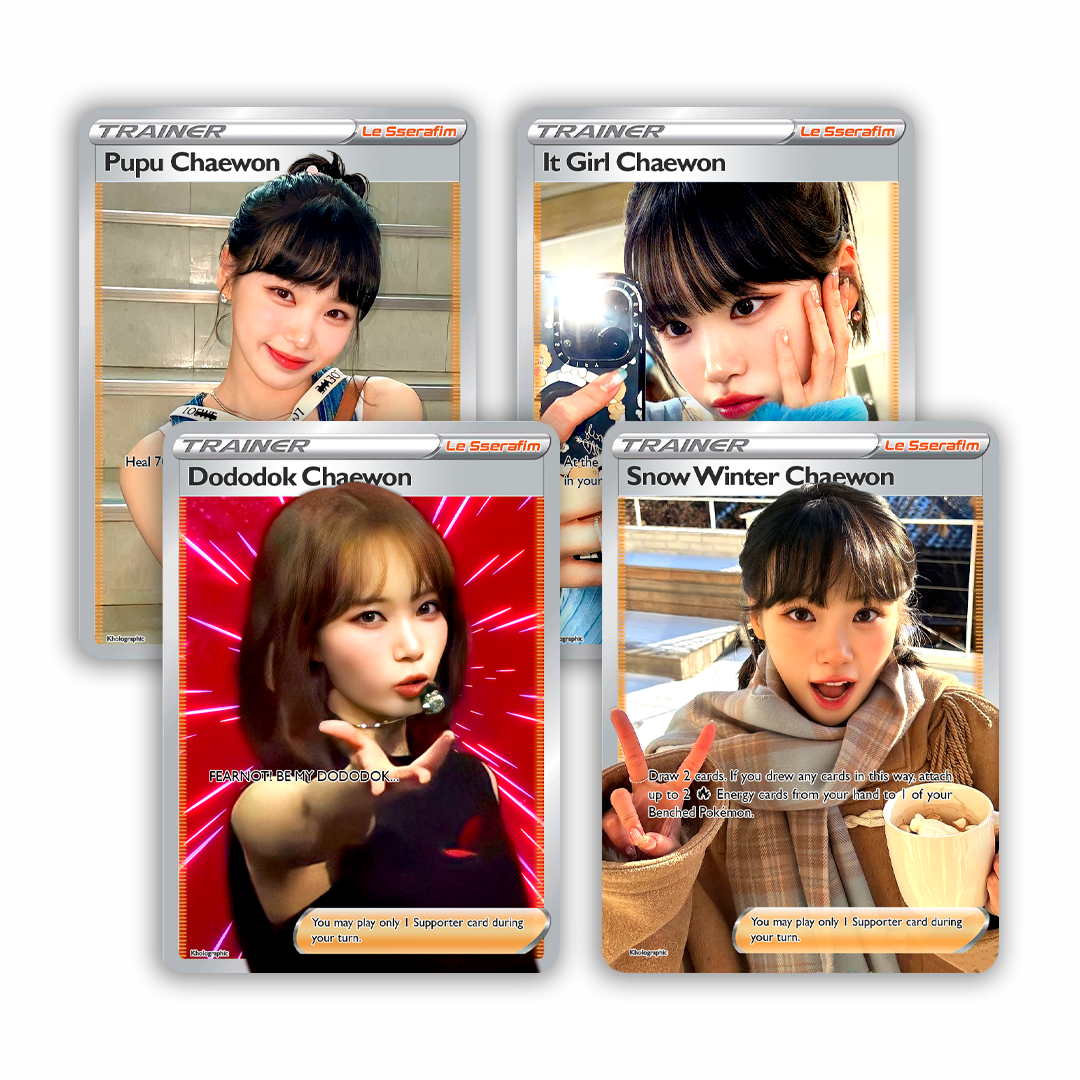Le Sserafim Chaewon Trainer Holographic Cards
