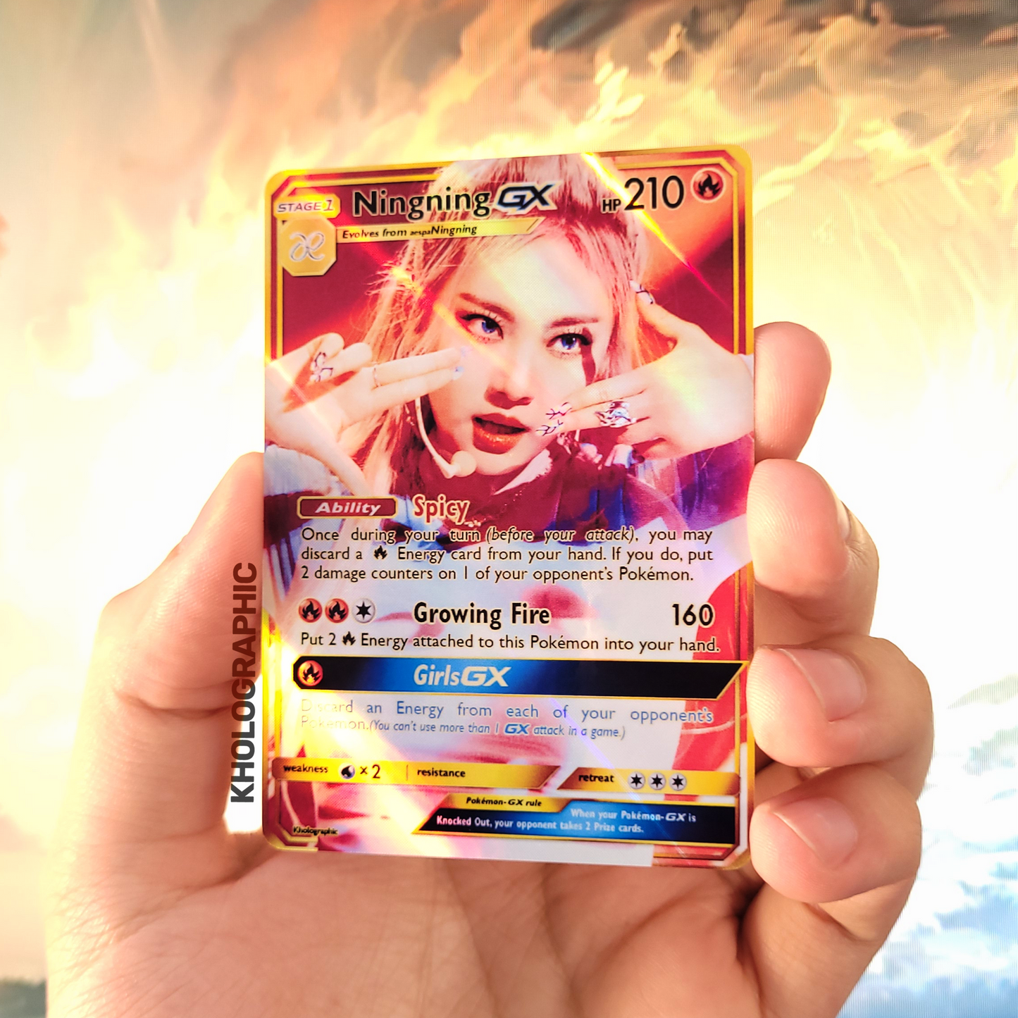 Aespa GX Gold Holographic Cards
