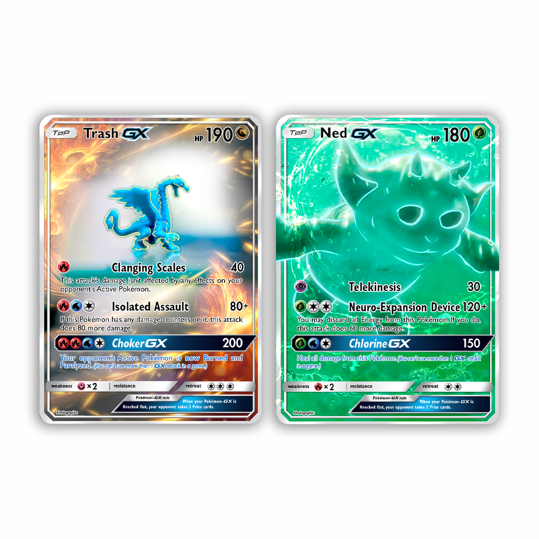 TOP Ned & Trash GX Holographic Cards