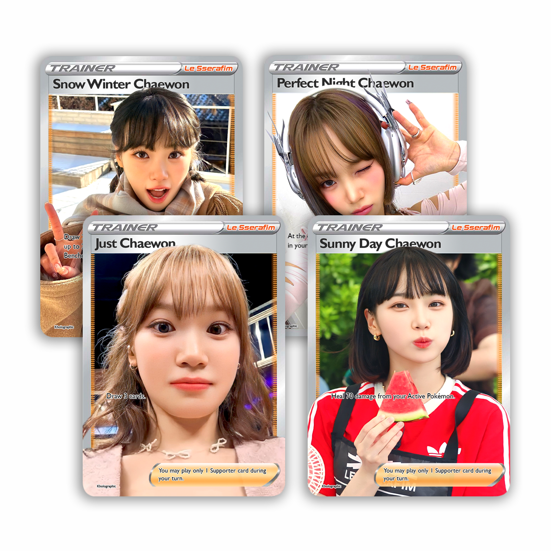 Le Sserafim Chaewon Trainer Holographic Cards