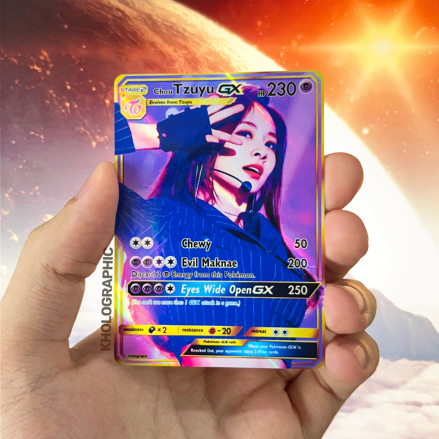 Twice Tzuyu GX Gold Holographic Cards