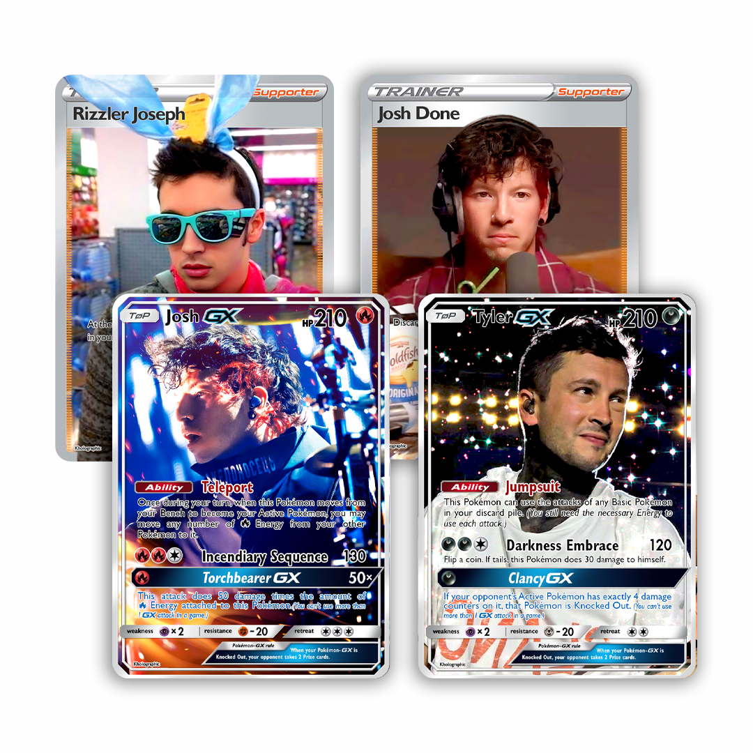 Twenty One Pilots GX + Trainer Holographic Cards Kholographic Twenty One Pilots GX + Trainer Holographic Cards Kholographic