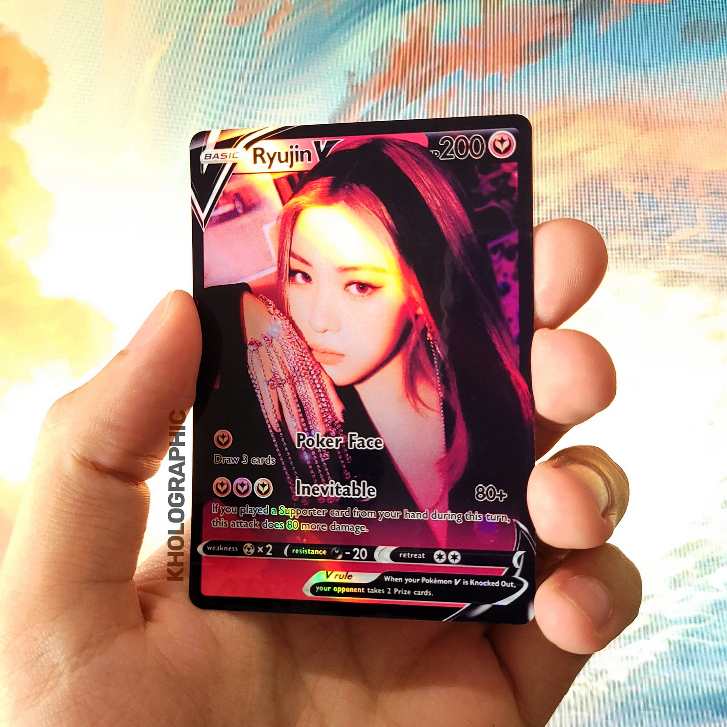 ITZY V Holographic Cards