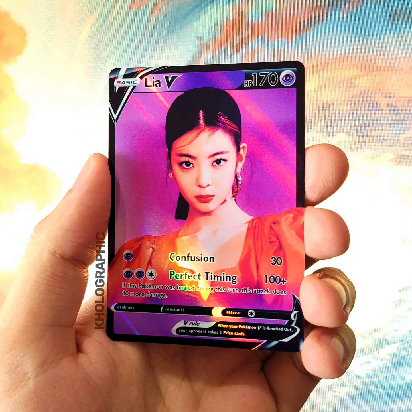 ITZY V Holographic Cards