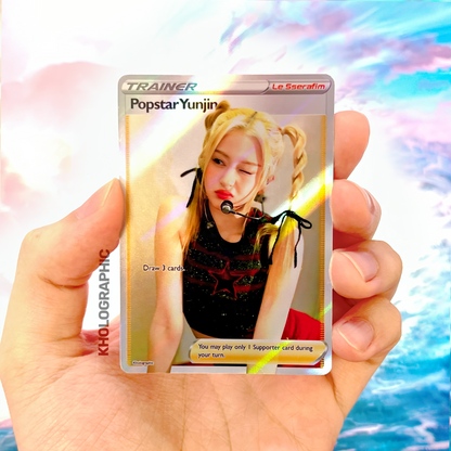 Le Sserafim Yunjin Trainer Holographic Cards