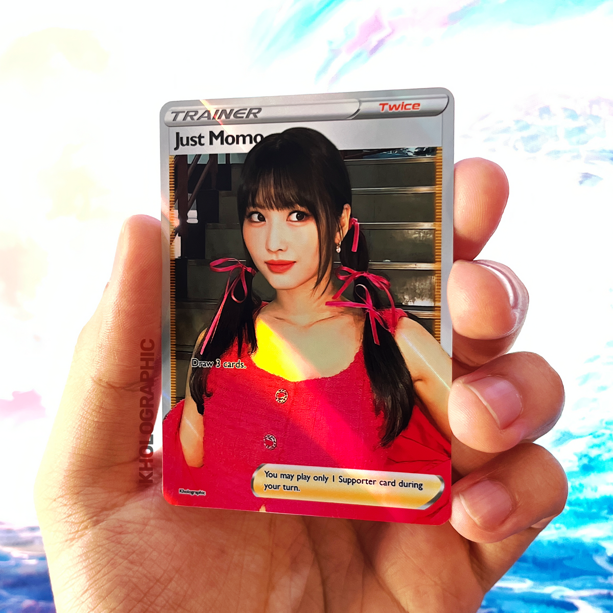 Twice Momo Trainer Holographic Cards – Kholographic Twice Momo Trainer Holographic Cards – Kholographic