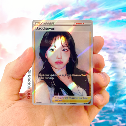 NMIXX Haewon Trainer Holographic Cards