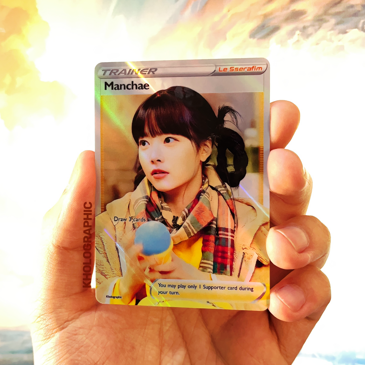 Le Sserafim Eunchae Trainer Holographic Cards