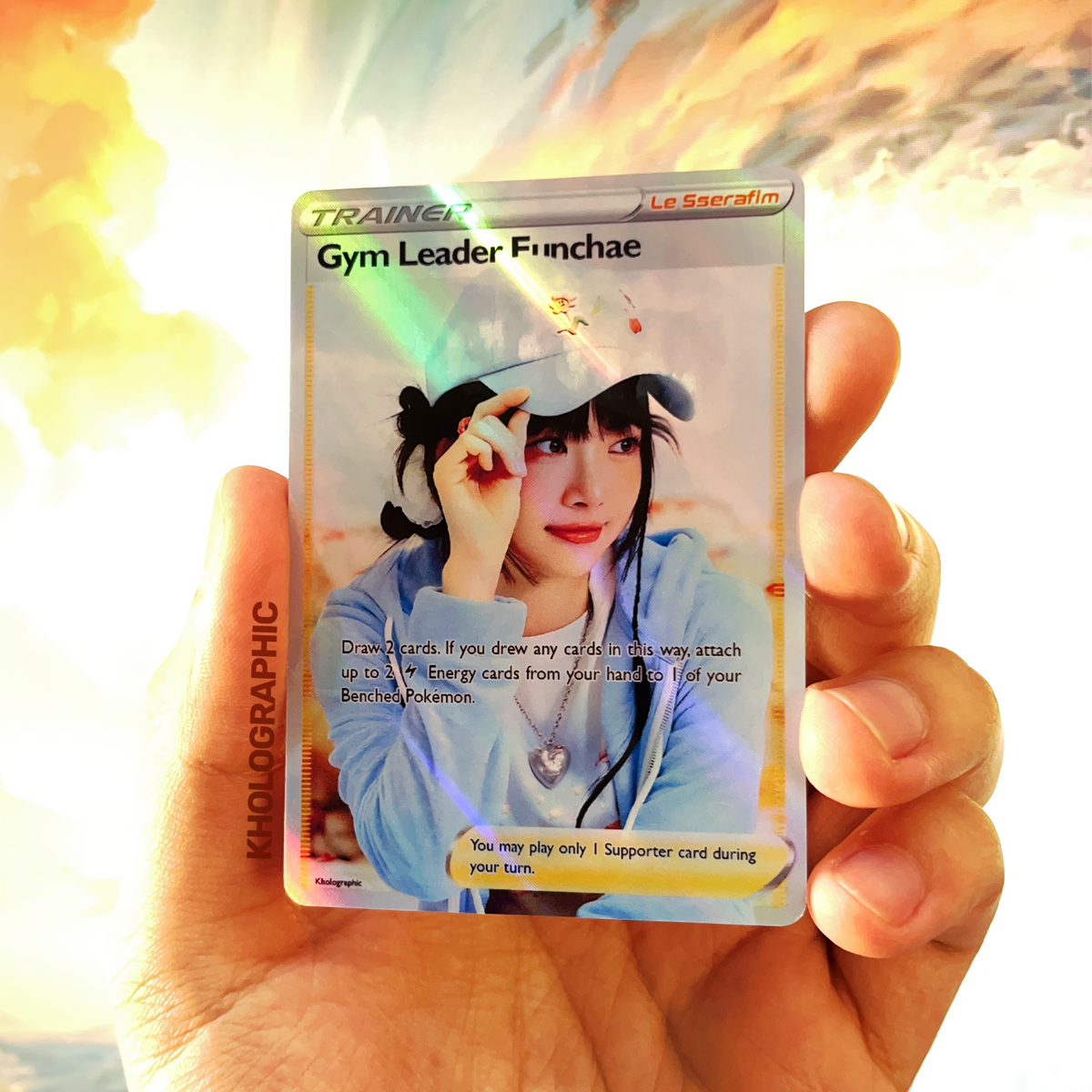 Le Sserafim Eunchae Trainer Holographic Cards – Kholographic Le Sserafim Eunchae Trainer Holographic Cards – Kholographic