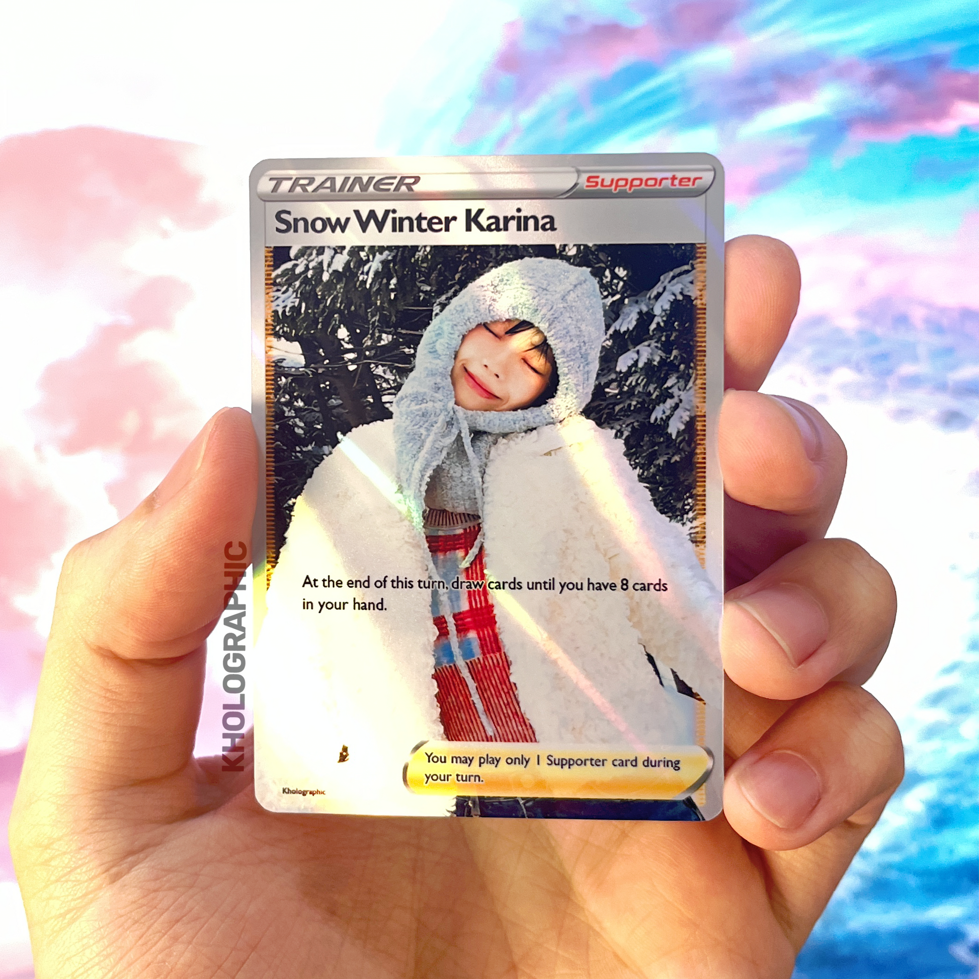 Aespa Karina Trainer Holographic Cards – Kholographic Aespa Karina Trainer Holographic Cards – Kholographic