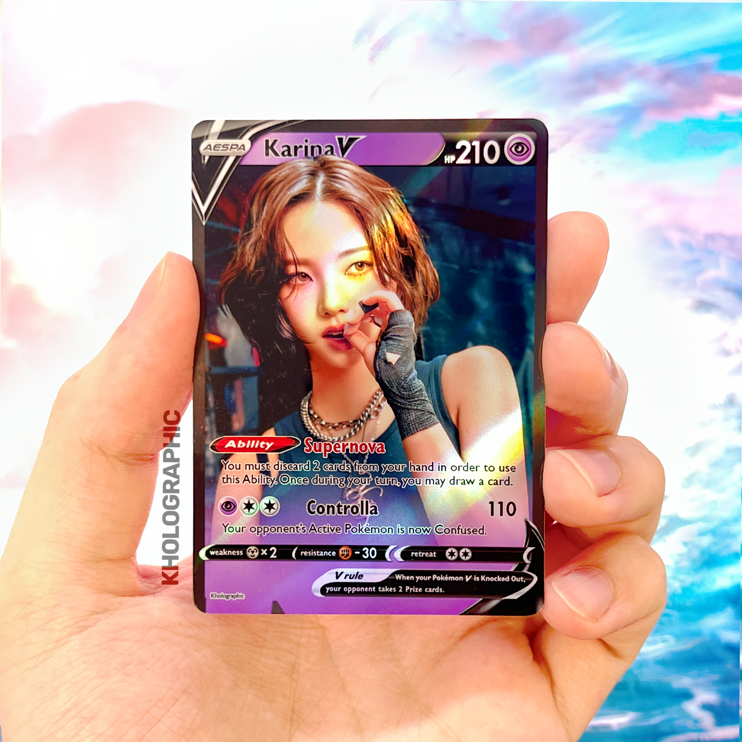 Aespa V Holographic Cards