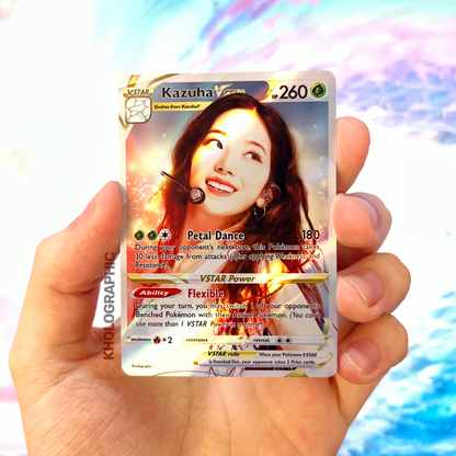 Weverse.限定特典.絵柄◎ホログラム入りレアカード/KAZUHA Le Sserafim Kazuha VSTAR Holographic Card – Kholographic