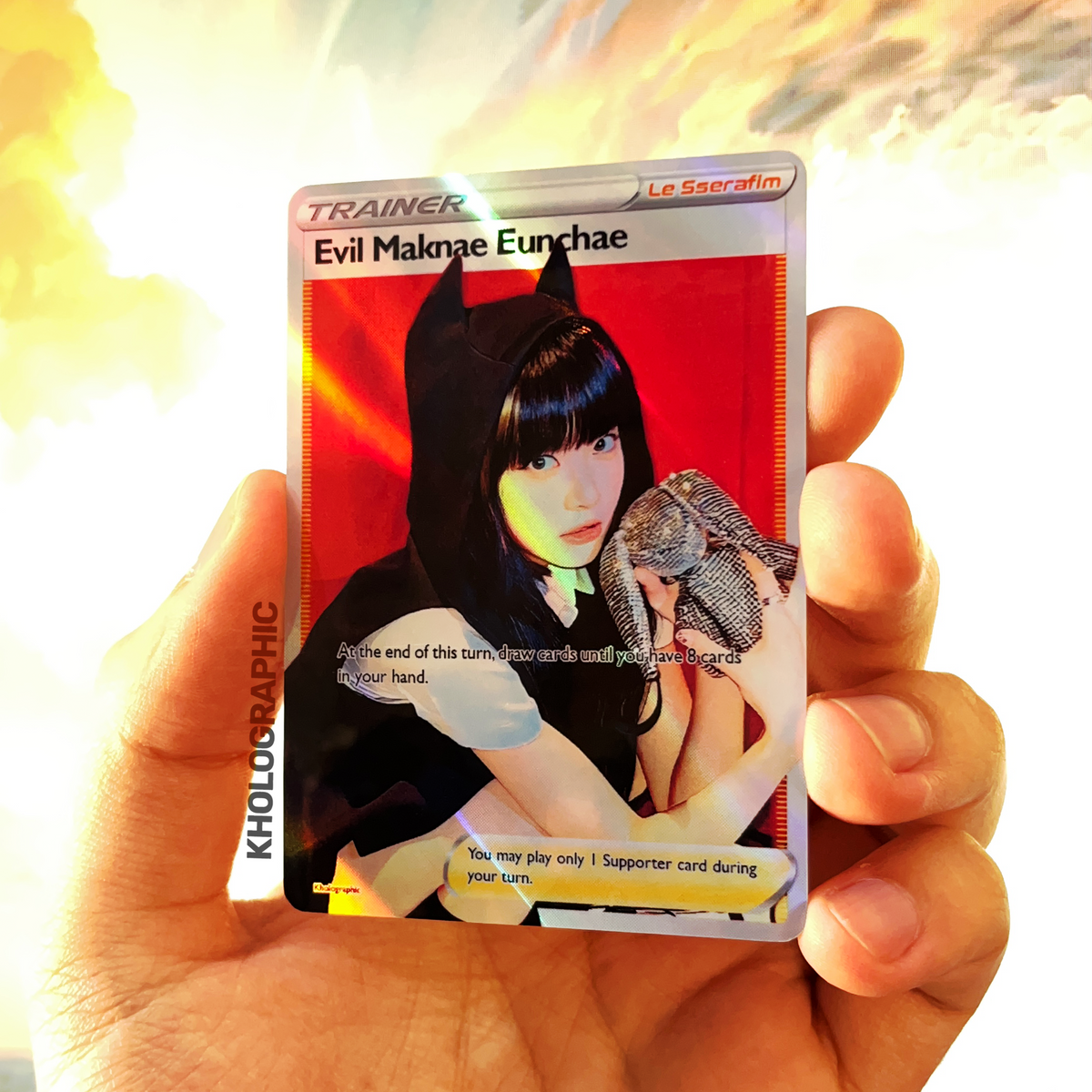 Le Sserafim Eunchae Trainer Holographic Cards – Kholographic Le Sserafim Eunchae Trainer Holographic Cards – Kholographic