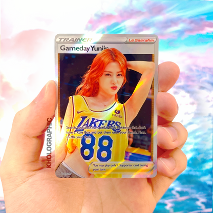 Le Sserafim Yunjin Trainer Holographic Cards