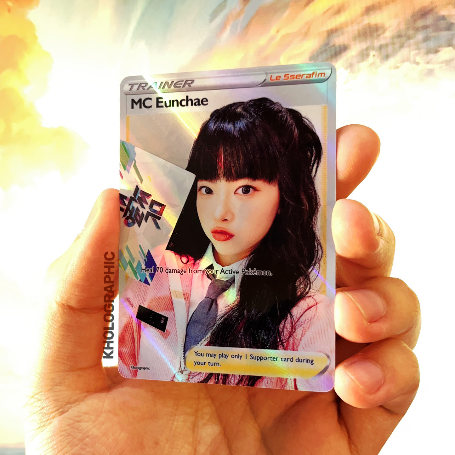 Le Sserafim Eunchae Trainer Holographic Cards