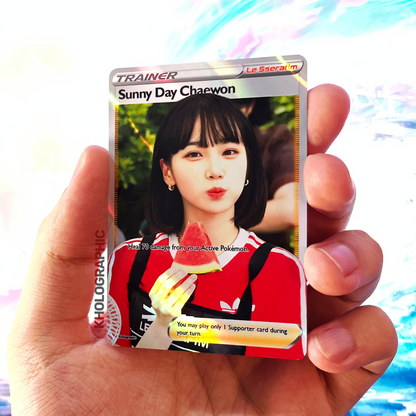 Le Sserafim Chaewon Trainer Holographic Cards