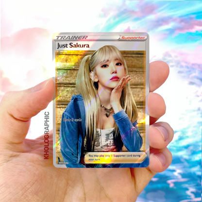Le Sserafim Sakura Trainer Holographic Cards