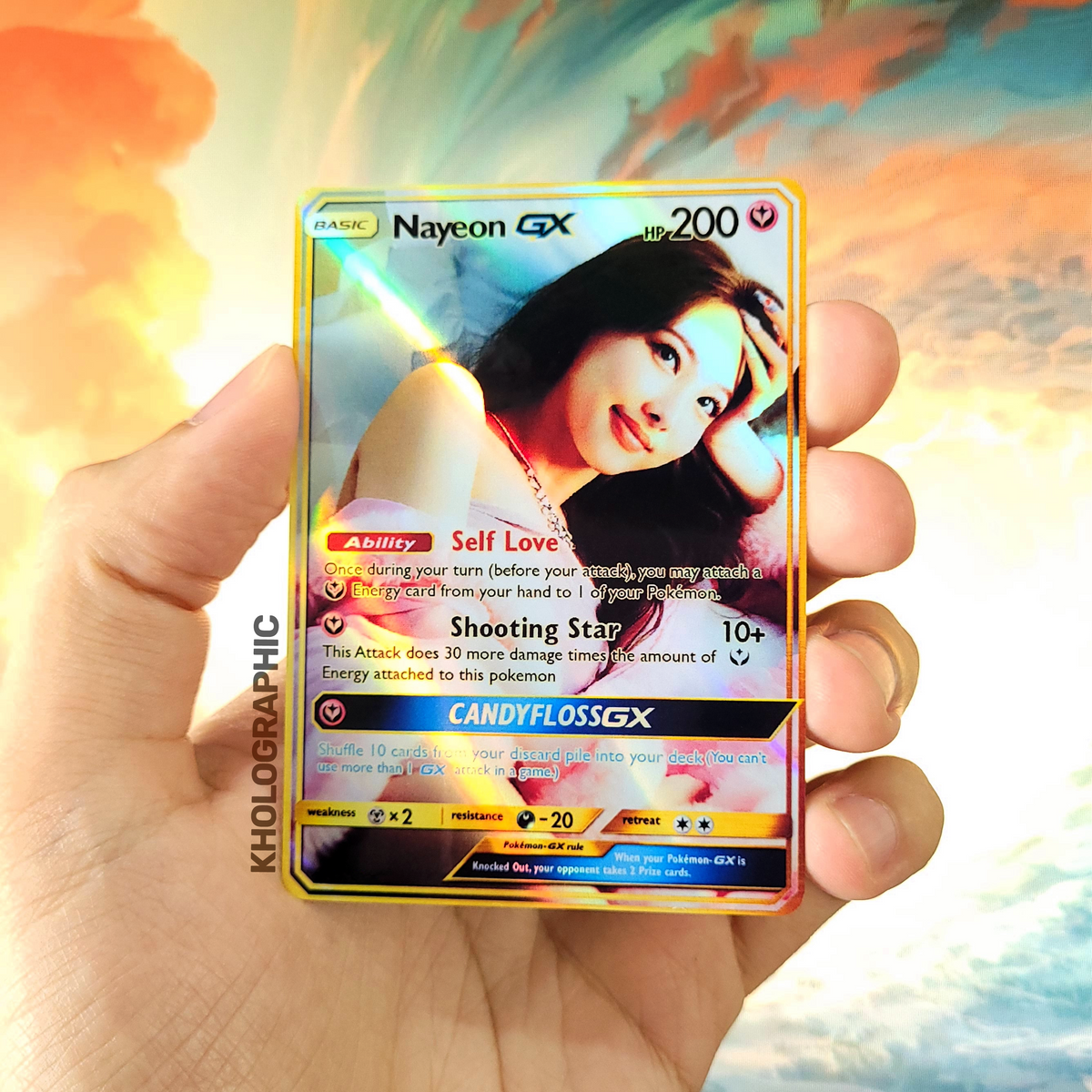 Twice Nayeon GX Gold Holographic Cards – Kholographic Twice Nayeon GX Gold Holographic Cards – Kholographic