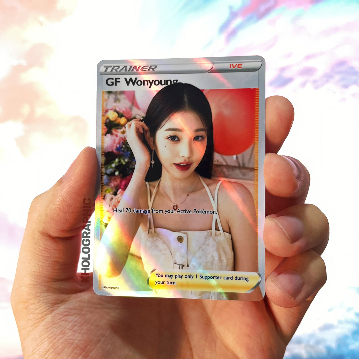 IVE Wonyoung Trainer Holographic Cards