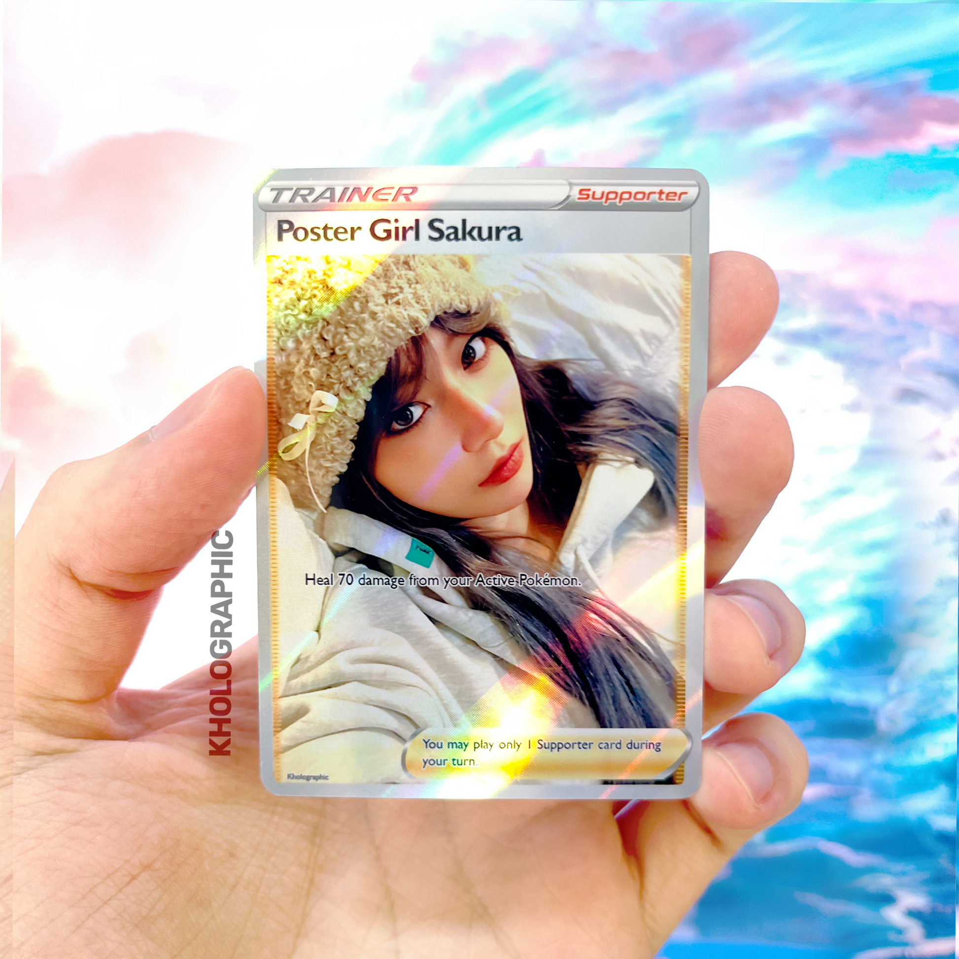 Le Sserafim Sakura Trainer Holographic Cards Kholographic Le Sserafim Sakura Trainer Holographic Cards Kholographic